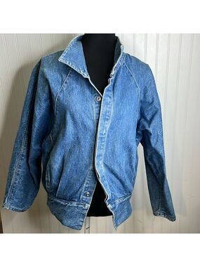 Vintage Jean Jacket Handpainted Native